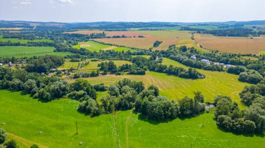 Çek Cumhuriyeti 'ndeki Dacice yakınlarında Güney Bohemya' nın tarım arazisi.
