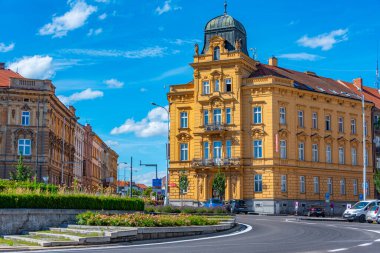 Çek Cumhuriyeti, Znojmo 'daki Marianske Namesti Meydanı' nda kavşak.