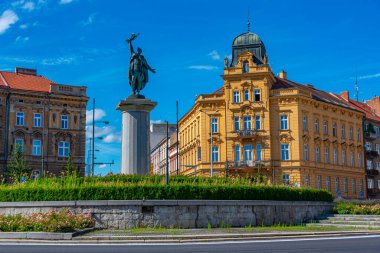 Çek Cumhuriyeti, Znojmo 'daki Marianske Namesti Meydanı' nda kavşak.