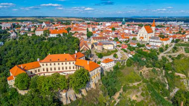 Çek Cumhuriyeti 'nin Znojmo kentinin Panorama manzarası.