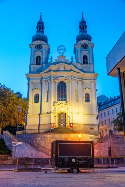 Çek Cumhuriyeti Karlovy Vary 'deki St. Mary Magdalene Kilisesi.