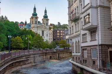 Çek Cumhuriyeti Karlovy Vary 'deki St. Mary Magdalene Kilisesi.