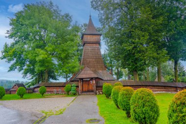 Debno, Poland.IMAGE 'deki Aziz Mikail Kilisesi