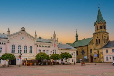 Rynek Meydanı ve Fransisken Manastırı Sanok, Poland.IMAGE
