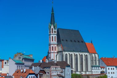 Çek Cumhuriyeti Cesky Krumlov 'daki Aziz Vitus Kilisesi.