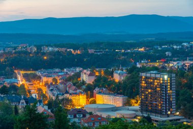 Çek Cumhuriyeti, Karlovy Vary 'deki Termal Otelin Panorama Manzarası