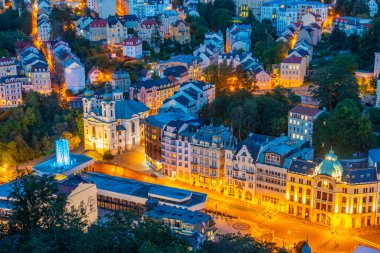Çek Cumhuriyeti Karlovy Vary 'deki St. Mary Magdalene Kilisesi.