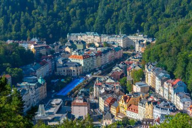 Çek Cumhuriyeti 'nde Karlovy Vary Panorama görüşü