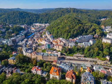 Çek Cumhuriyeti 'nde Karlovy Vary Panorama görüşü