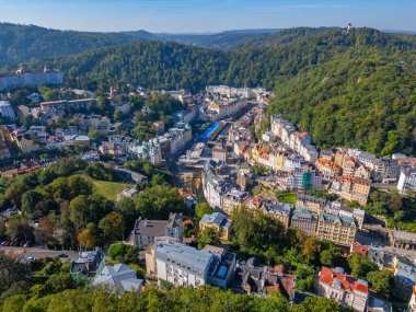 Çek Cumhuriyeti 'nde Karlovy Vary Panorama görüşü