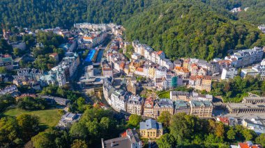 Çek Cumhuriyeti 'nde Karlovy Vary Panorama görüşü