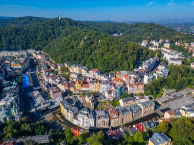 Çek Cumhuriyeti 'nde Karlovy Vary Panorama görüşü
