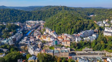 Çek Cumhuriyeti 'nde Karlovy Vary Panorama görüşü