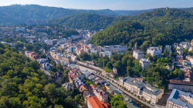 Çek Cumhuriyeti 'nde Karlovy Vary Panorama görüşü