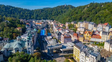 Çek Cumhuriyeti 'nde Karlovy Vary Panorama görüşü