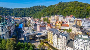 Çek Cumhuriyeti 'nde Karlovy Vary Panorama görüşü