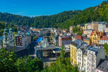 Çek Cumhuriyeti 'nde Karlovy Vary Panorama görüşü
