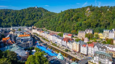 Çek Cumhuriyeti 'nde Karlovy Vary Panorama görüşü