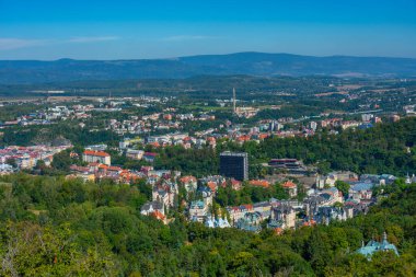 Çek Cumhuriyeti, Karlovy Vary 'deki Termal Otel Panoraması.