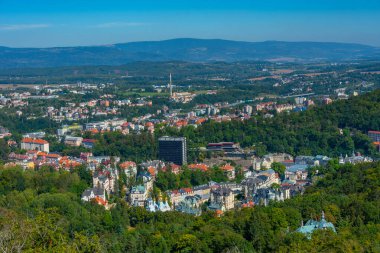Çek Cumhuriyeti, Karlovy Vary 'deki Termal Otel Panoraması.