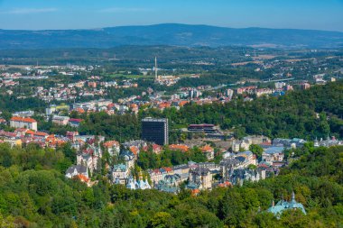 Çek Cumhuriyeti, Karlovy Vary 'deki Termal Otel Panoraması.