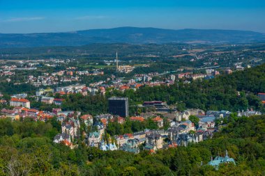 Çek Cumhuriyeti, Karlovy Vary 'deki Termal Otel Panoraması.