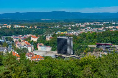 Çek Cumhuriyeti, Karlovy Vary 'deki Termal Otel Panoraması.