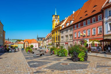 Çek Cumhuriyeti 'nin Cheb şehrinde yaz günü.