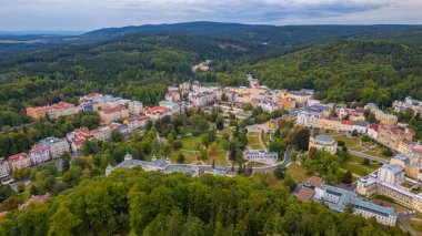 Marianske Lazne 'nin Çek Cumhuriyeti' ndeki Panorama görüşü.
