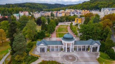 Marianske Lazne 'nin Çek Cumhuriyeti' ndeki Panorama görüşü.
