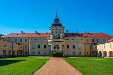 Çek Cumhuriyeti 'ndeki Horovice Kalesi' nde yaz günü.