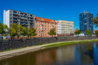 Çek Cumhuriyeti, Pilsen 'de Radbuza' nın Riverside kenti.