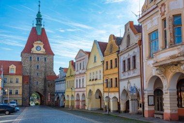 Çek Cumhuriyeti 'ndeki Domazlice' nin alt kapısı.