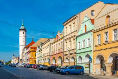 Çek Cumhuriyeti 'nin Domazlice kentinde Bakire Meryem Kilisesi' nin doğuşu.