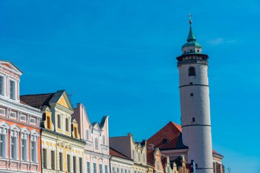 Çek Cumhuriyeti 'nin Domazlice kentinde Bakire Meryem Kilisesi' nin doğuşu.