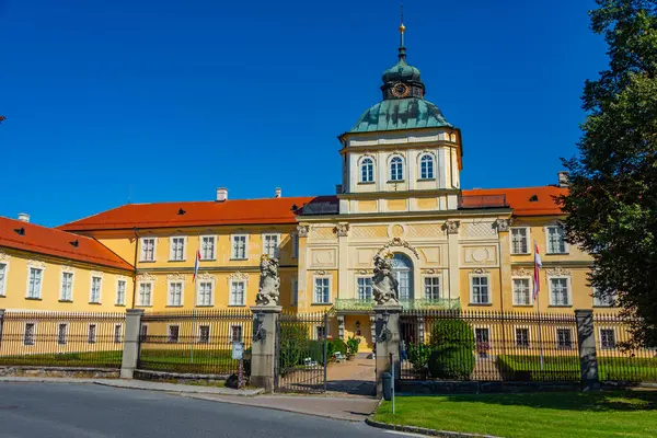 Çek Cumhuriyeti 'ndeki Horovice Kalesi' nde yaz günü.