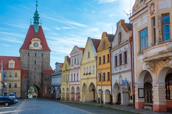 Çek Cumhuriyeti 'ndeki Domazlice' nin alt kapısı.