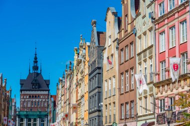 Gdansk, Poland.IMAGE 'deki Dluga caddesinden Katownia binası görülüyor.