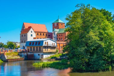 Darlowo Kalesi 'nde yaz günü - Pomerania Dükleri Şatosu, Poland.IMAGE