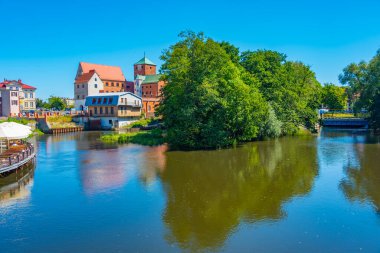 Darlowo Kalesi 'nde yaz günü - Pomerania Dükleri Şatosu, Poland.IMAGE