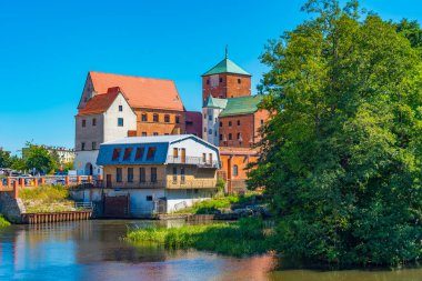 Darlowo Kalesi 'nde yaz günü - Pomerania Dükleri Şatosu, Poland.IMAGE