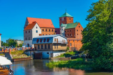 Darlowo Kalesi 'nde yaz günü - Pomerania Dükleri Şatosu, Poland.IMAGE