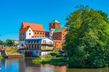 Darlowo Kalesi 'nde yaz günü - Pomerania Dükleri Şatosu, Poland.IMAGE