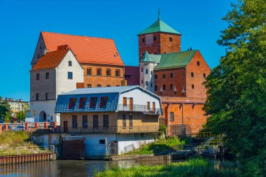 Darlowo Kalesi 'nde yaz günü - Pomerania Dükleri Şatosu, Poland.IMAGE
