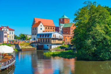 Darlowo Kalesi 'nde yaz günü - Pomerania Dükleri Şatosu, Poland.IMAGE