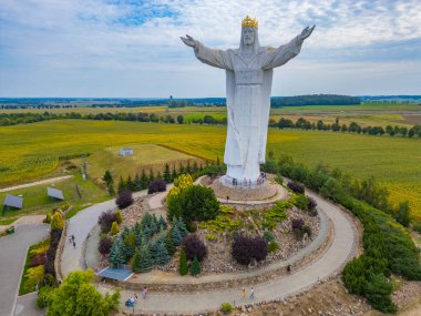 Swiebodzin 'deki İsa Heykeli, Poland.IMAGE