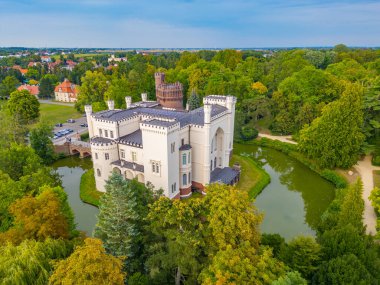 Poland.IMAGE 'deki Kornik Kalesi Panoraması