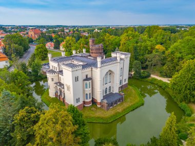 Poland.IMAGE 'deki Kornik Kalesi Panoraması