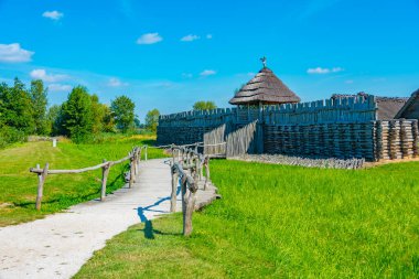 Poland.IMAGE Biskupin 'deki Arkeoloji Müzesi