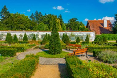Poland.IMAGE Goluchow Sarayı 'nda bahçe.
